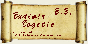 Budimir Bogetić vizit kartica